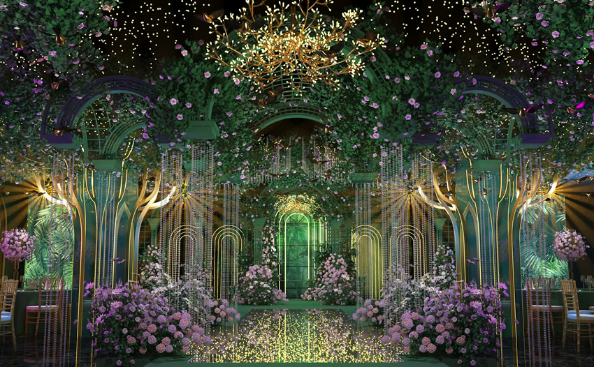 汉中奇妙森林婚礼堂效果展示